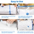 TORIO Electric Vacuum Storage Bags, 2-Layer Seal Design with Pump, Space-Saving for Clothes, Bedding, and Travel