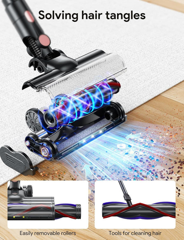 8 in 1 Stick Vacuum Cleaner with Powerful Suction,Cordless Vacuum Cleaner,Versatile for Home, Carpet, Hard Floor, Pet Hair