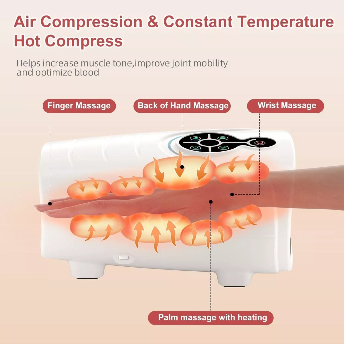Hand Massager Cordless Electric Massagers with Heat Can Relieve Hand