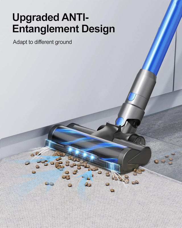 Cordless Vacuum Cleaner Rechargeable,LED Display, Green Light Brush, Lightweight, and Versatile for Home, Carpet, Hard Floor, Pet Hair