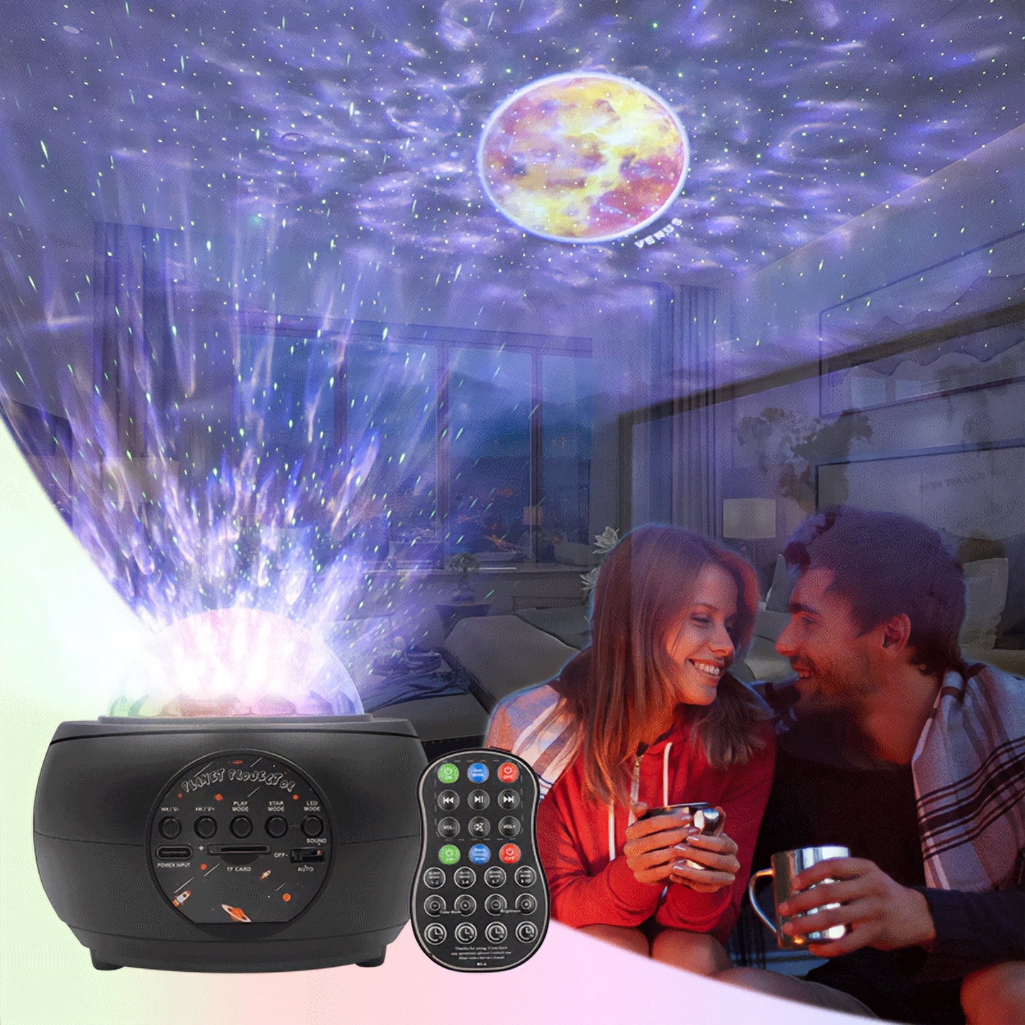 Galaxy Projector, Star Projector Galaxy Light, Night Light for Kids, Nebula Ceiling LED Lamp with Timer and Remote, Gifts for Birthdays