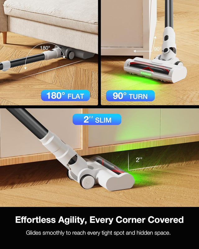 Cordless Vacuum Cleaners for Home Rechargeable,8 in 1 Stick Vacuum Cleaner with Powerful Suction,Versatile for Home, Carpet, Hard Floor, Pet Hair