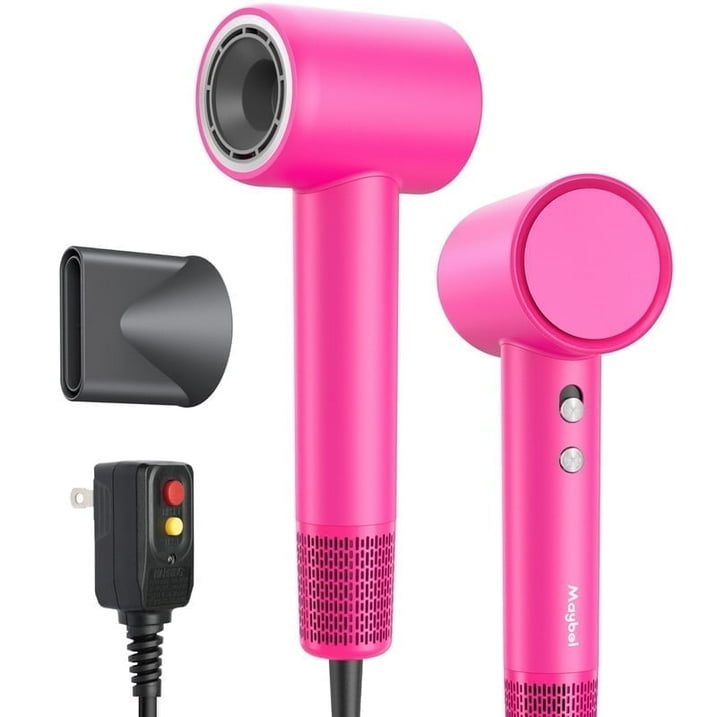 detects motiond Hair Dryer, 110000 RPM Ionic Travel Blow Dryer Mothers Day Gifts for Women, Pink