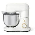 Stand Mixer, 12 Speed, 5.5 Quart Stainless Steel Bowl, Chef’s Whisk, Mixing Paddle, Dough Hook, Splash Guard w/ Pour Spout, White Linen, SM-50, Manual