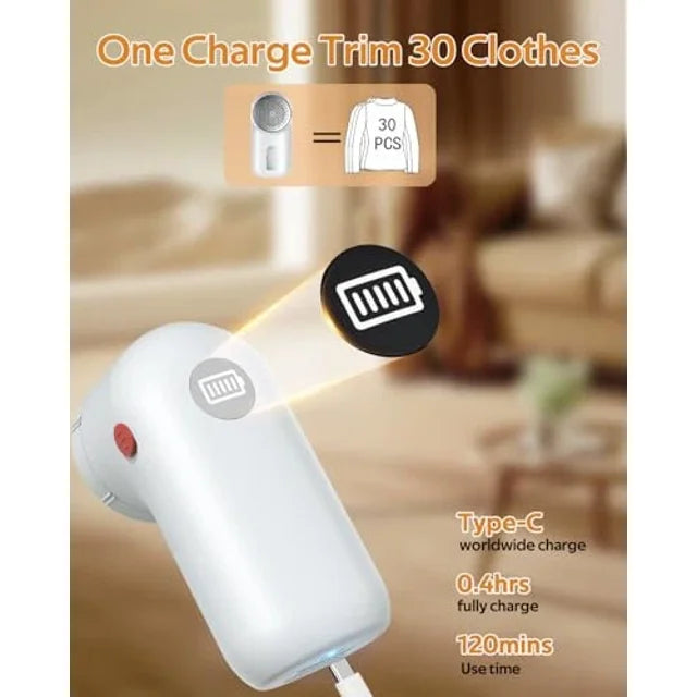 Extra Power Fabric Shaver - 35W Electric Lint Remover for Clothes/Upholstery/Furniture/Couch - Speed of 12000 RPM - Heavy Duty Sweater Shavers to Remove Pilling