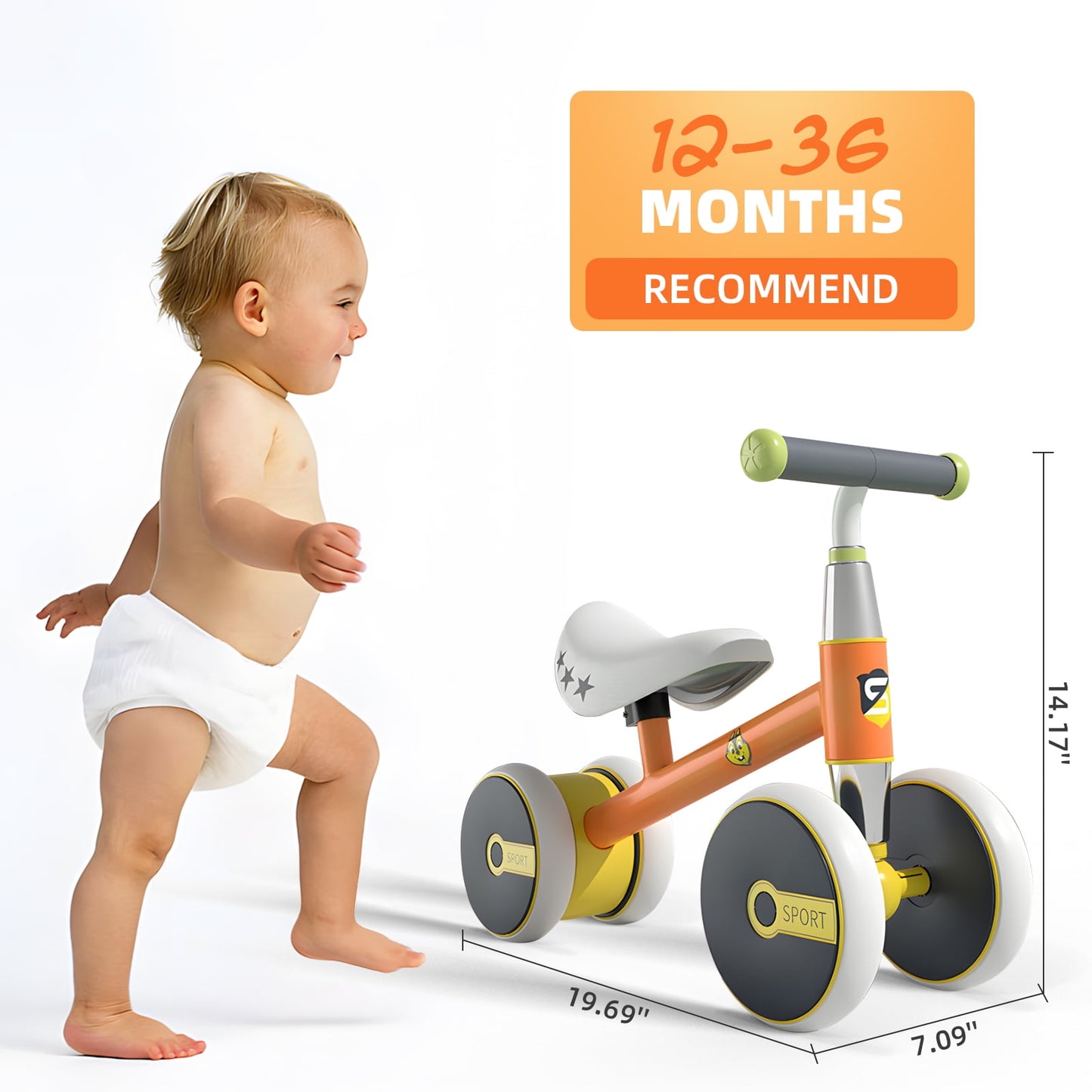 Baby Balance Bike Toys for 1 Year Old Boy Gifts, 10-36 Month Toddler Ride On Toys for Boys & Girls