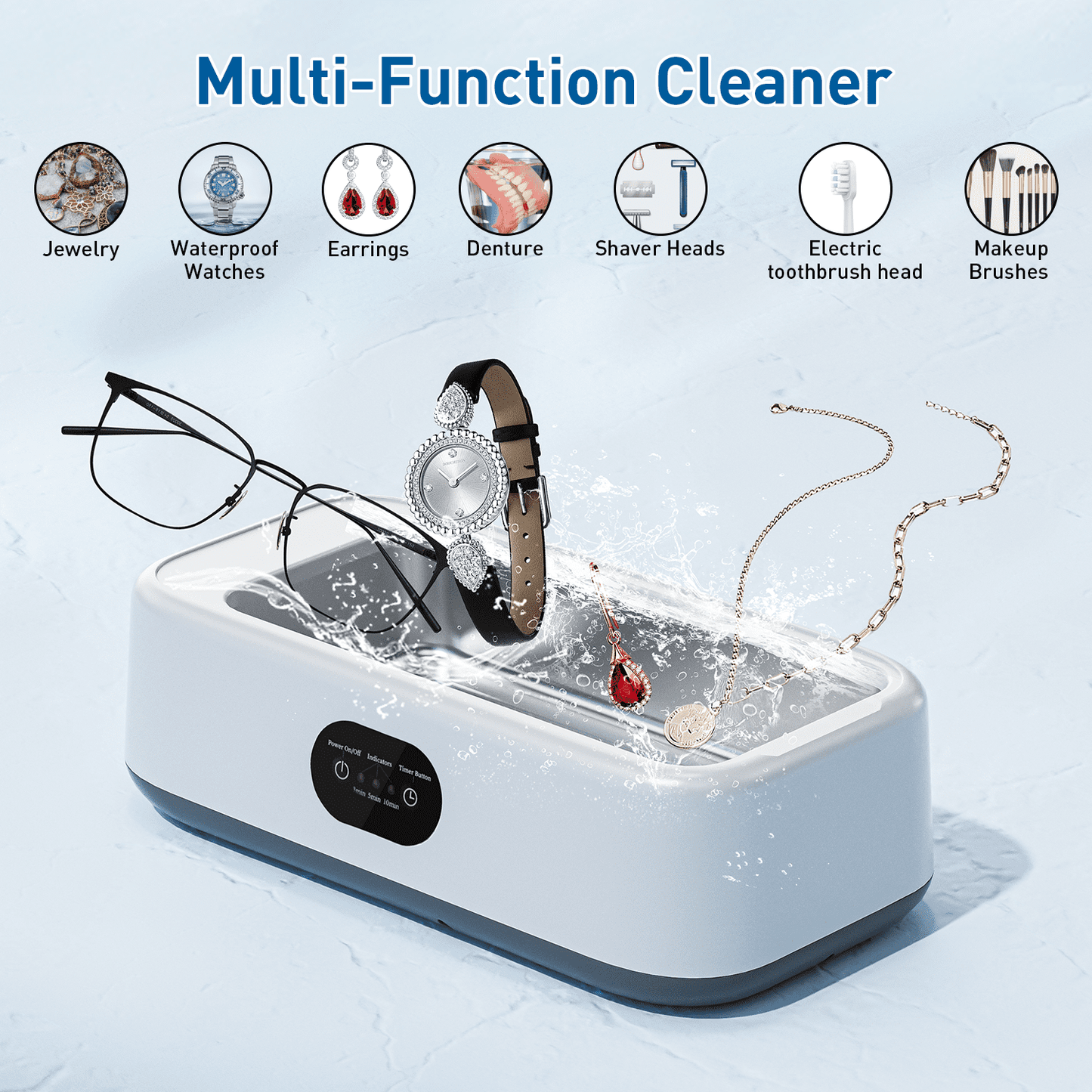3 Time Modes 50KHz 21OZ Ultrasonic Cleaner Machine