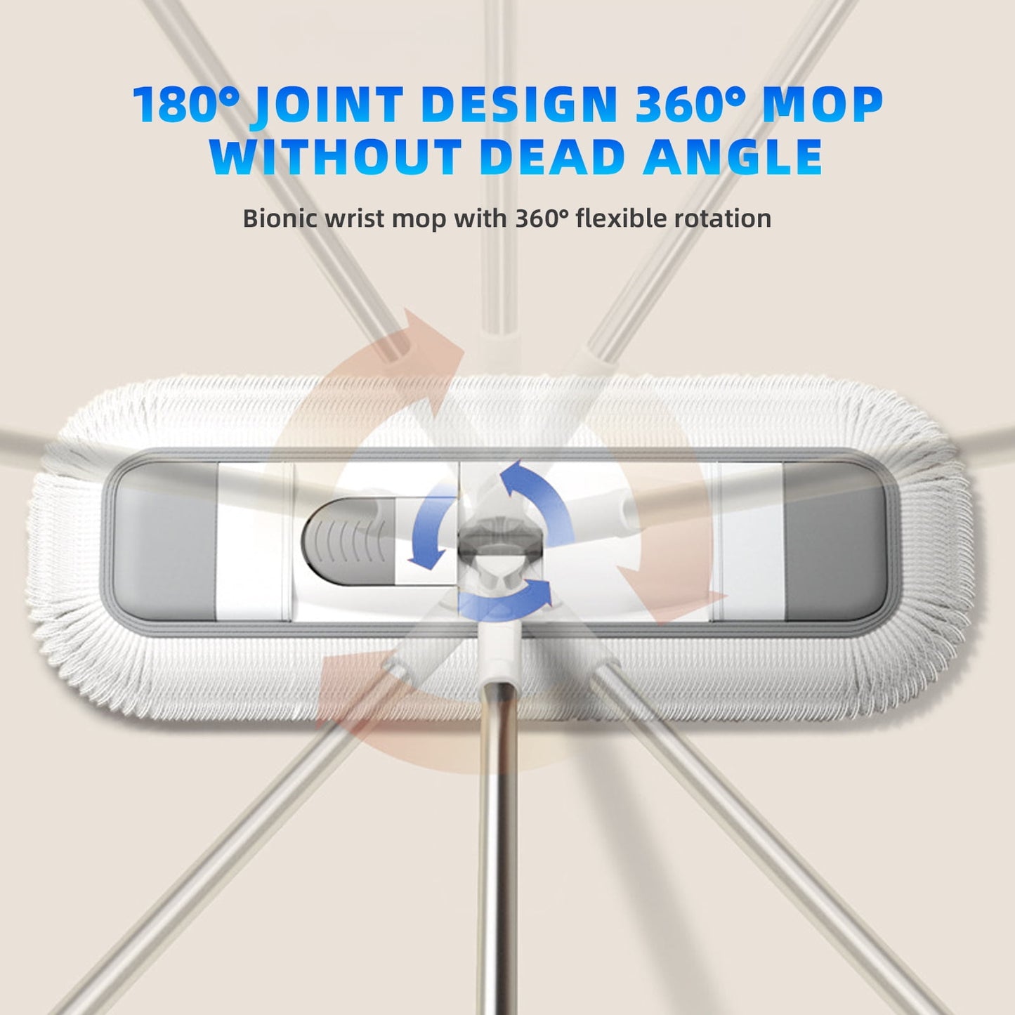 TORIO 2-in-1 Wet & Dry Mop, for Hardwood and Tile Floors Streak-Free, Quick-Drying, High Absorbency Cleaning Tool