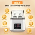 Kailwokk Baby Bottle Warmer, 8-in-1 Fast Milk Warmer for Baby Breastmilk with Timer, Accurate Temperature Adjustment, with Sterili-Zing, Heat, Thaw Function, Fits 2 or 4 Bottles