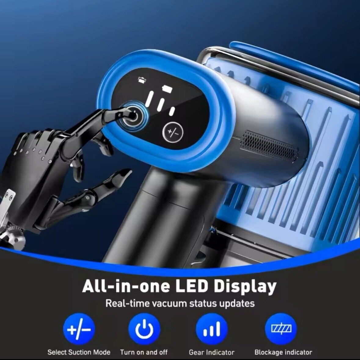 Cordless Vacuum Cleaner, 43Kpa Powerful Stick Lightweight Vacuum