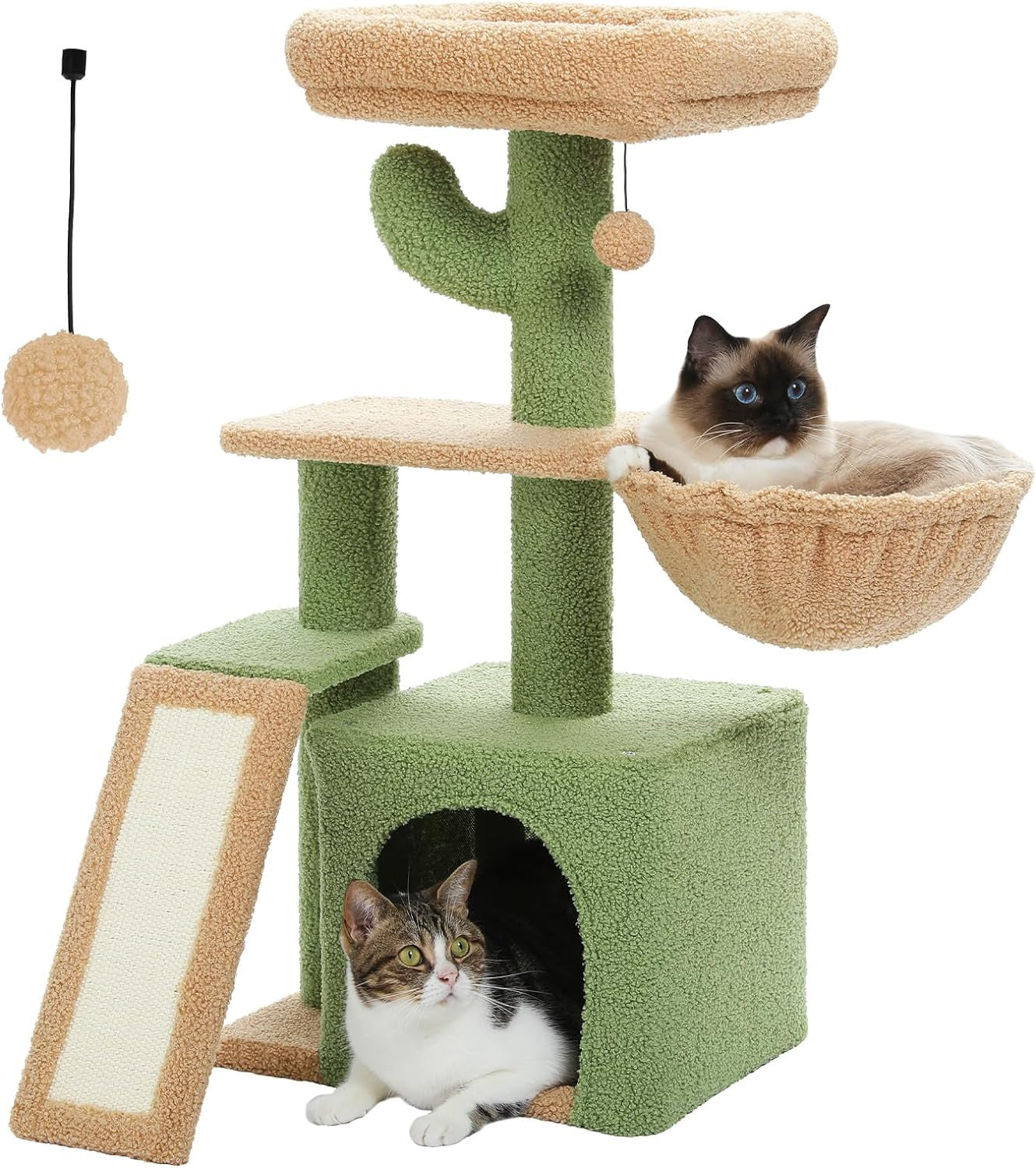 Flower Cat Tree 37in Cute Cat Tree Tower for Indoor Cats