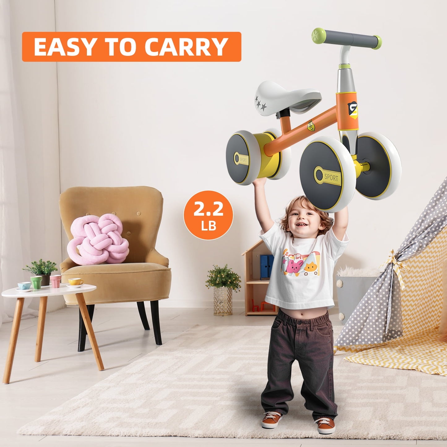 Baby Balance Bike Toys for 1 Year Old Boy Gifts, 10-36 Month Toddler Ride On Toys for Boys & Girls