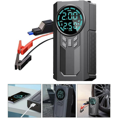 Torio MU-006-A Emergency Start Power Supply 12.8V,150PSI Digital Tire Inflator,10000mAh Large Battery for Car,Bike,Ball,Motorcycle