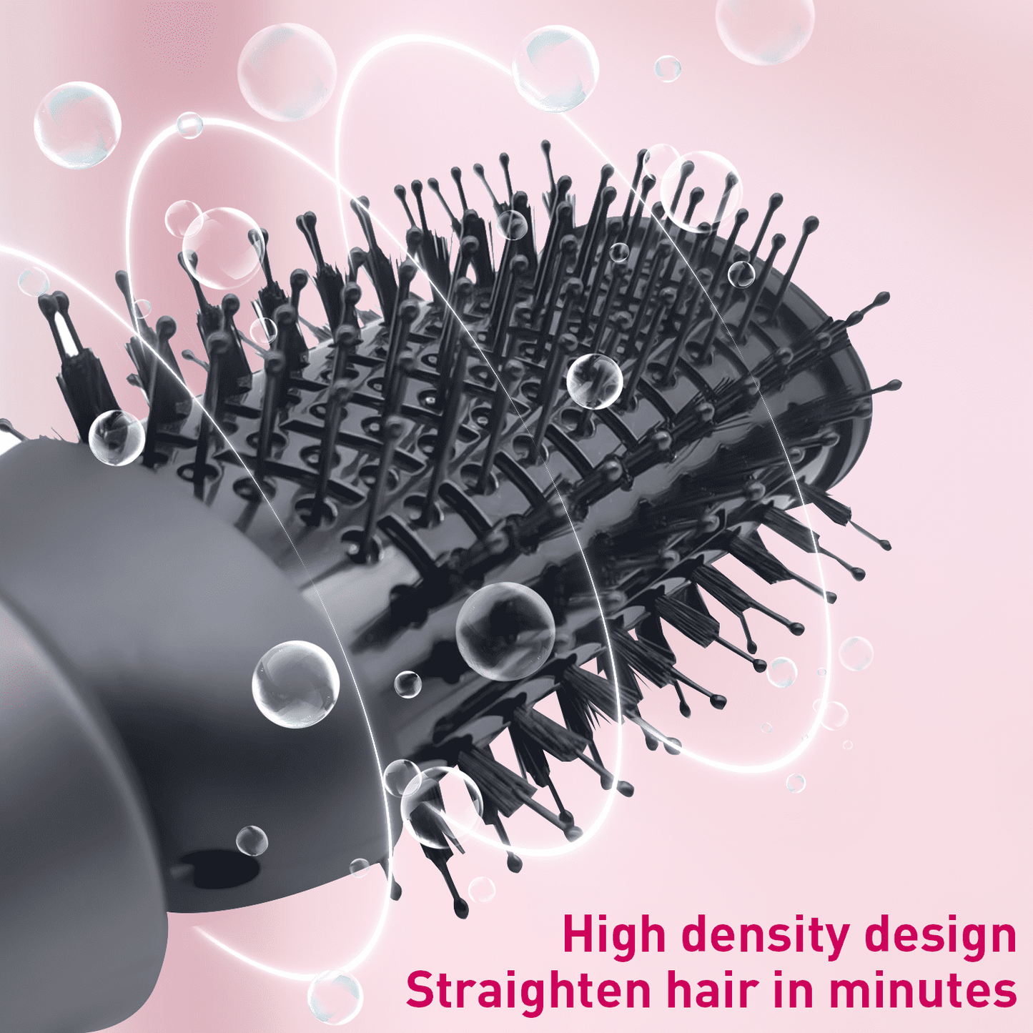 Hair Dryer Brush,4 in 1 Ceramic Oval Barrel Straightener,Hot Air Brush for All Hair Types