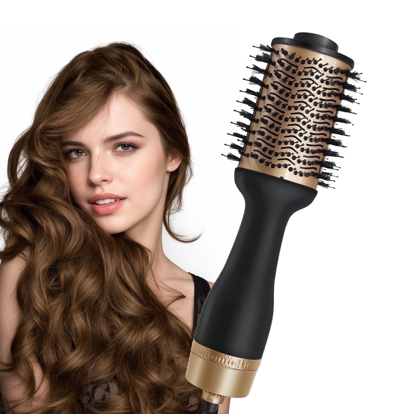 Hair Dryer Brush, Jungle Wave 2 in 1 Negative Ion Blow Dryer with Comb, Fast Drying Hot Air Brush