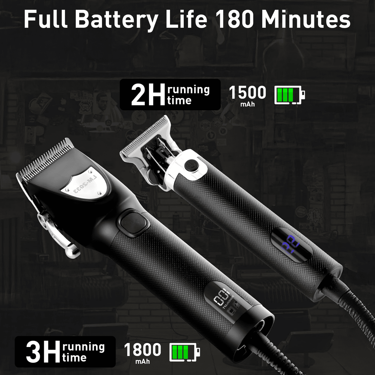 Hair Clippers for Men - Professional Beard Trimmer for Hair Cutting, Hair Clippers Grooming and Trimmers Set, Mens Grooming with Travel Case