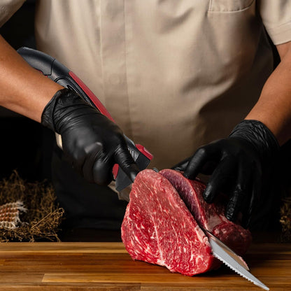 Electric knife and Fork with Stainless Steel Blades and Ergonomically Designed Handles for Easy Grip and Convenient Blade Removal, Perfect for Thanksgiving, Meat and Cheese