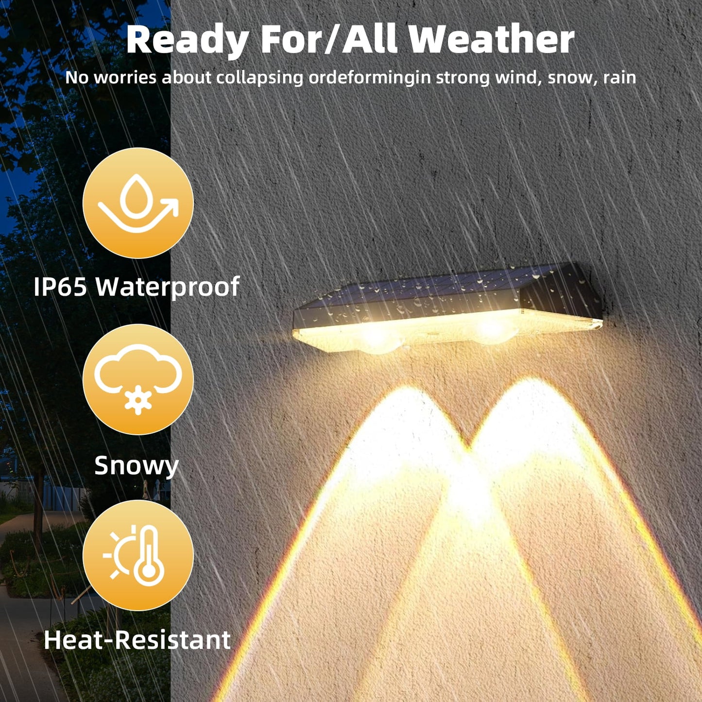 Solar Fence Lights Outdoor - Waterproof 3 Mode Solar Deck Lights for Outside Yard Railing Step Patio Stair and Wall (6 pack)