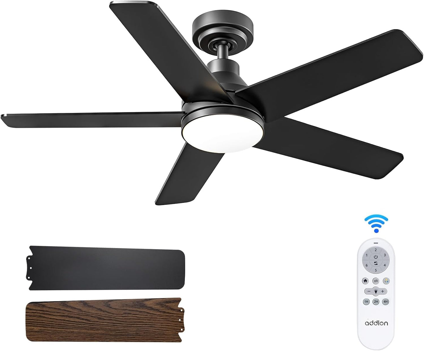 56" Wood Ceiling Fans, with 3 Solid Wood Blades, Wooden Ceiling Fan for Indoor and Outdoor use, Suitable for Living Room, Dining Room, Patio and More.