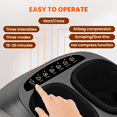 SZRSTH Shiatsu Foot Massager with Heat Deep Kneading for Tired Muscles & Plantar up to Size 11 inch, Black,Gifts for Mom