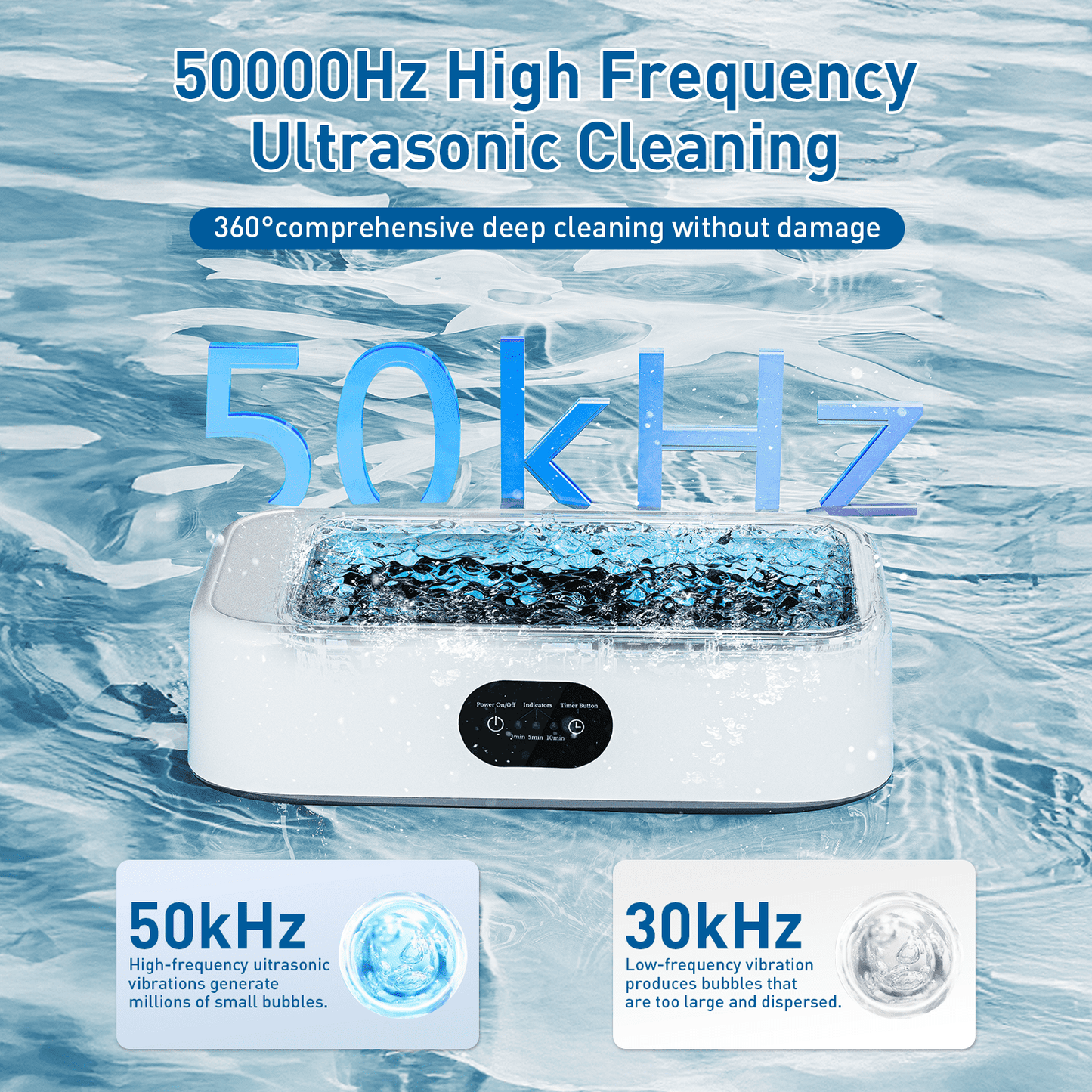 3 Time Modes 50KHz 21OZ Ultrasonic Cleaner Machine