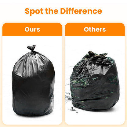 50-55 Gallon Large Trash Bags, 50 Count Heavy Duty Black Garbage Bags for Office, Waste, Lawn and Leaf, 1.5 Mil