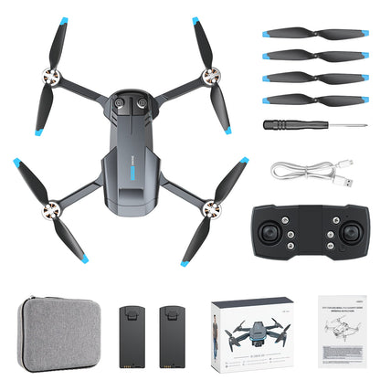 GPS Drone F194 with Camera for Adults 4K , Foldable Drone for Beginners with Auto Return Home, Optical Flow Positioning, Follow Me, Brushless Motor, 2 Batteries