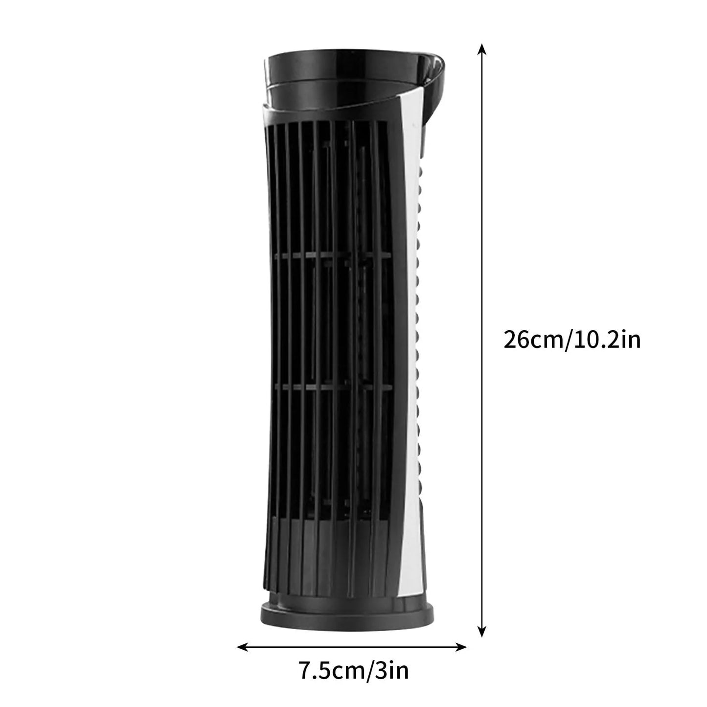 Smart Tower Fan Bladeless With LED Lights USB Powered 2 Speeds Oscillating Fan