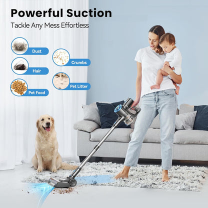 Cordless Stick Rechargeable Vacuum Cleaner,Lightweight Portable Stick Vacuum for Home，Versatile for Home, Carpet, Hard Floor, Pet Hair