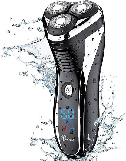 Electric Shaver Rotary Razor Men Cordless Beard Trimmer Pop-Trimmer Waterproof