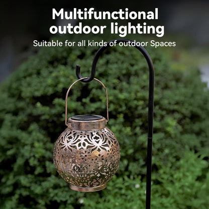 Outdoor Solar Hanging Lantern Lights, Christmas Decorations Gift for Women Garden Decor Patio Lawn Yard