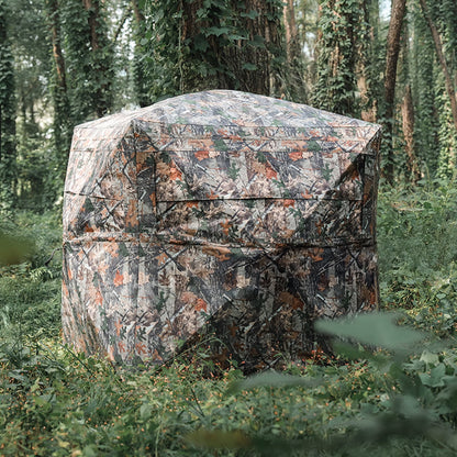 Pop-Up Hunting Blind, Portable 270?¡ãSee Through Camouflage Ground Blind, 2-3 Person, Durable Tent for Deer & Turkey Hunting with Carrying Bag