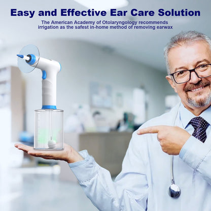 Ear Wax Removal - Electric Ear Cleaner with 4 Pressure Settings, Safe & Effective Ear Wax Removal Kit for Adults - Includes Basin, Towel & 10 Tips