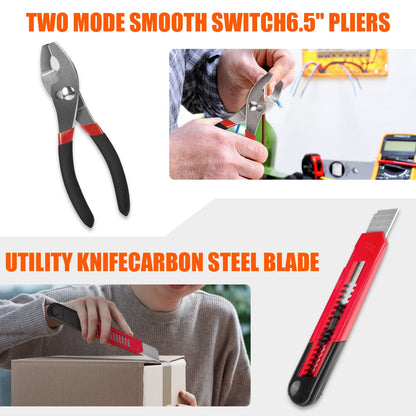 TORIO 39-Piece Home Tool Kit for DIY & Repairs - Ergonomic Handles, Durable Tools, Compact Storage Case