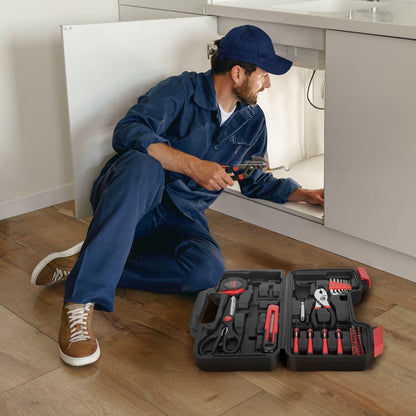 TORIO 39-Piece Home Tool Kit for DIY & Repairs - Ergonomic Handles, Durable Tools, Compact Storage Case