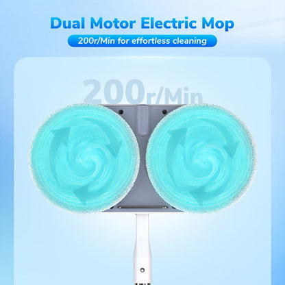 Cordless Electric Mop for Home, Electric Spin Mop with LED Headlights & 200ml Water Tank, Up to 50mins Working Time