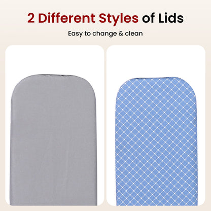 Ironing Board with 43"x 12" Replaceable Cotton Covers with Fibre Pads