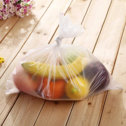 Plastic Produce Bag on a Roll, Clear Food Storage Bags for Bread Fruits Vegetables