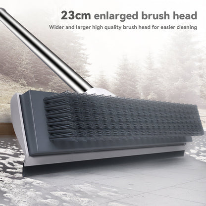 Scrub Brush with Long Handle, Fuvuan 2-in-1 Stiff Bristles Floor Scrubber for Cleaning Tile Shower Carpet Deck Kitchen
