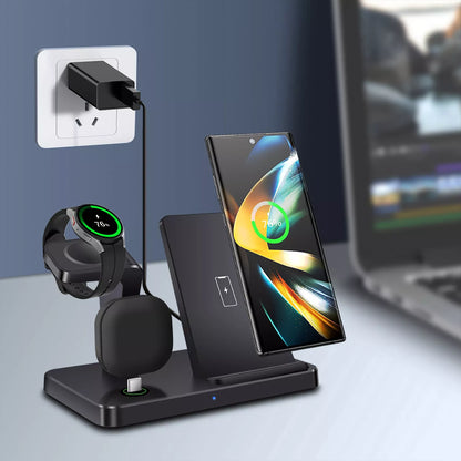 4 In 1 Fast Wireless Charger Charging Station For iPhone Samsung Galaxy Watch Ultra/7 S25