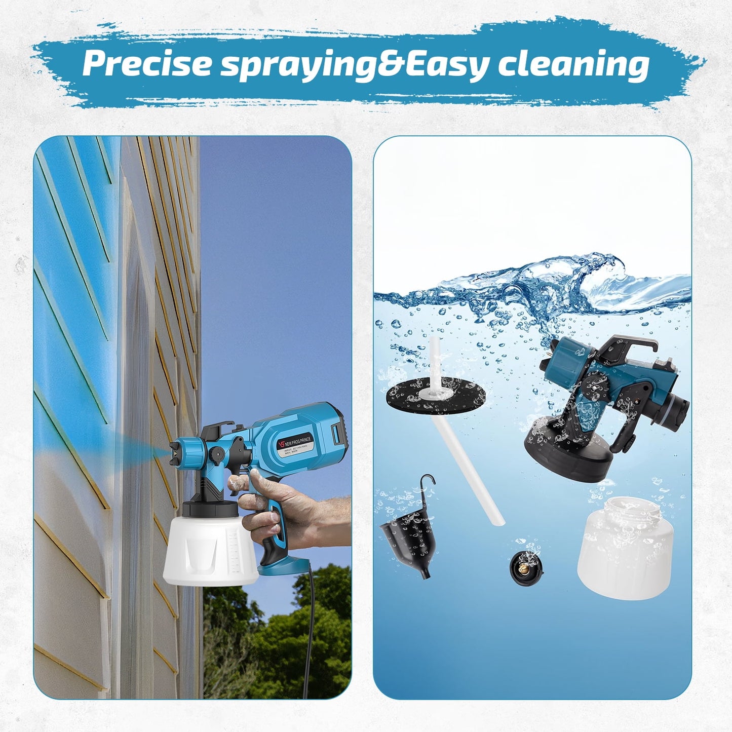 ATUPEN Paint Sprayer, 800Watts Electric Spray Paint Gun for Furniture Home Interior House