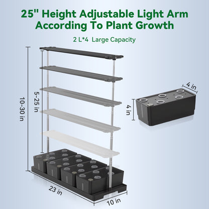 Indoor Hydroponics Growing System - 20 Pods Indoor Herb Garden with LED Grow Light Automatic Timer, Hydroponic Garden Planter, Gifts for Plant Lovers