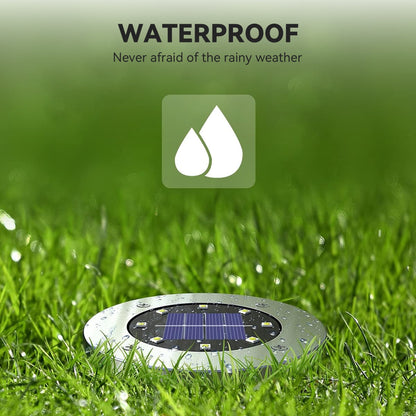 Solar Lights Outdoor Waterproof, 12 Packs LED In-Ground Lights Outdoor Solar Lights for Yard Patio Garden Lawn Deck Outside Pathway Walkway Sidewalk
