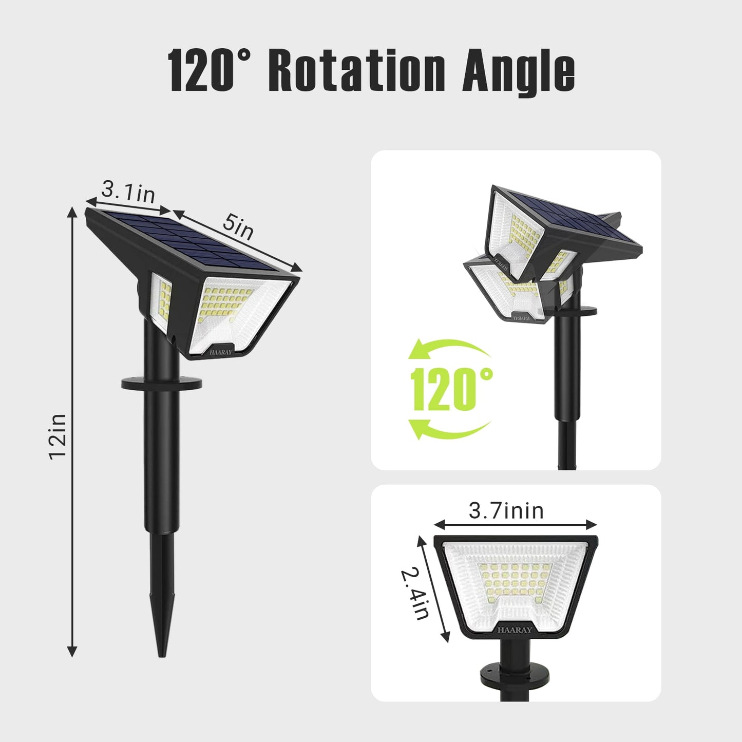 Solar Outdoor Lights, LED Solar Lights Outdoor Waterproof, Solar Walkway Lights Maintain 10 Hours of Lighting for Your Garden, Landscape, Path, Yard, Patio