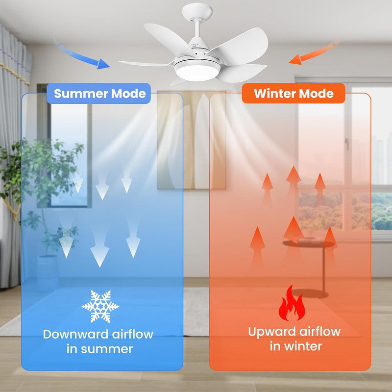 Ceiling Fans with Lights and Remote - Socket Fan Light with Dimmable Led Light Bulb, 3 Colors 3000K-6500K, 2000 Lumens, Screw in Small Ceiling Fan for Bedroom Living Room Kitchen Garage