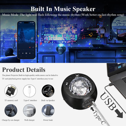Galaxy Projector, Star Projector Galaxy Light, Night Light for Kids, Nebula Ceiling LED Lamp with Timer and Remote, Gifts for Birthdays