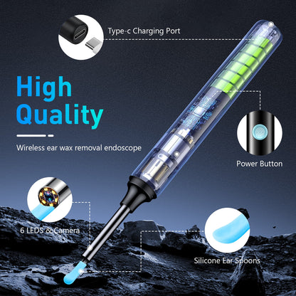 Ear Wax Removal: detects motiond Wireless Ear Cleaner Tool Set with 1080P HD Ear Scope, Ear Camera for iPhone, iPad & Android Phones