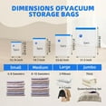 TORIO Vacuum storage bags, 20-Pack with Electric Pump Space Saving Efficient Compression Perfect for Storing Clothes, Jackets, Bedding and Travel Items