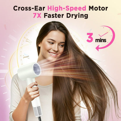 Hair Dryer, 110,000 RPM High Speed Ionic Blow Dryer for Hair Care Fast Drying Gift for Women Men