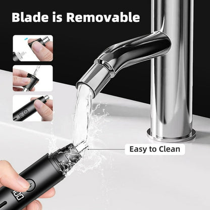 Nose Hair Trimmer, Rechargeable Nose Hair Trimmer for Men Women, IPX7 Waterproof, Detachable Head, Easy to Clean, Portable Travel Size Nose Trimmer